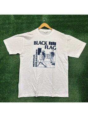 Black Flag Nervous Breakdown Punk Rock Band T-Shirt Size Extra Large